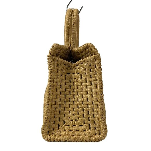 Auth Salvatore Ferragamo Studio Box 21I101 Natural (Light Brown) Fabric - Picture 3 of 16